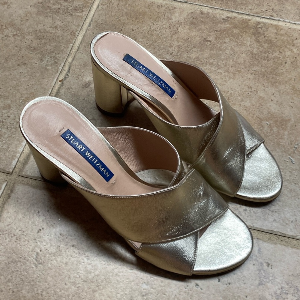 Stuart weitzman block heel sandals